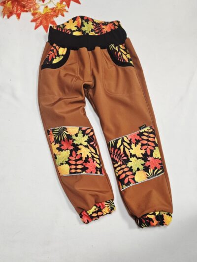 Softshellové kalhoty - podzimní listí