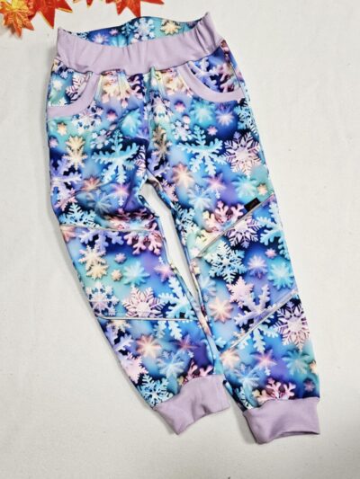 Softshellové kalhoty - sněhové vločky