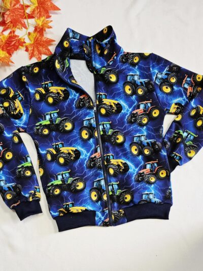 Mikina zipová se stojáčkem - traktorová bouře