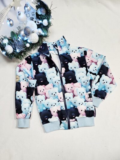 Mikina zipová se stojáčkem - medvídci