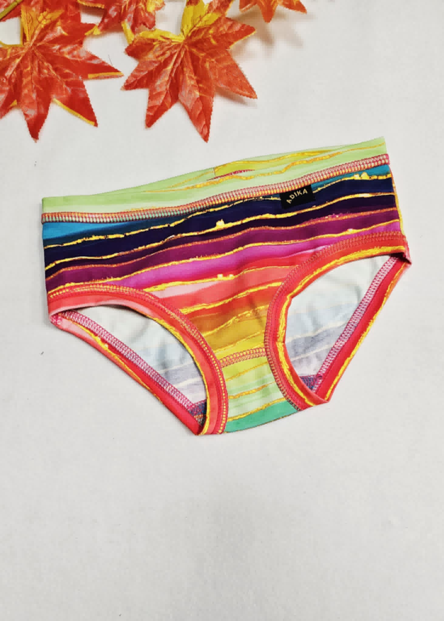 Kalhotky dívčí - klasik, Barevná duha