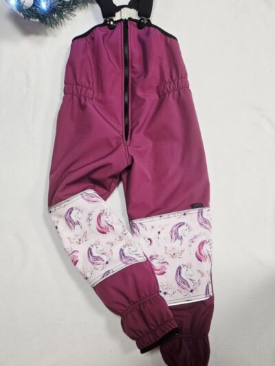 Oteplovačky - Softshellové s kožíškem, fuxiové