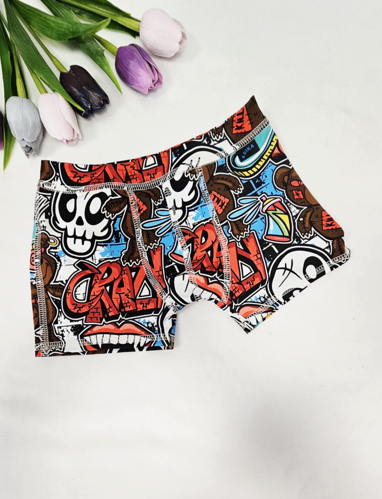 Boxerky chlapecké - Lebkové graffity