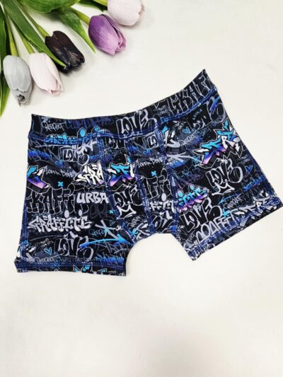 Boxerky chlapecké - Modré graffity