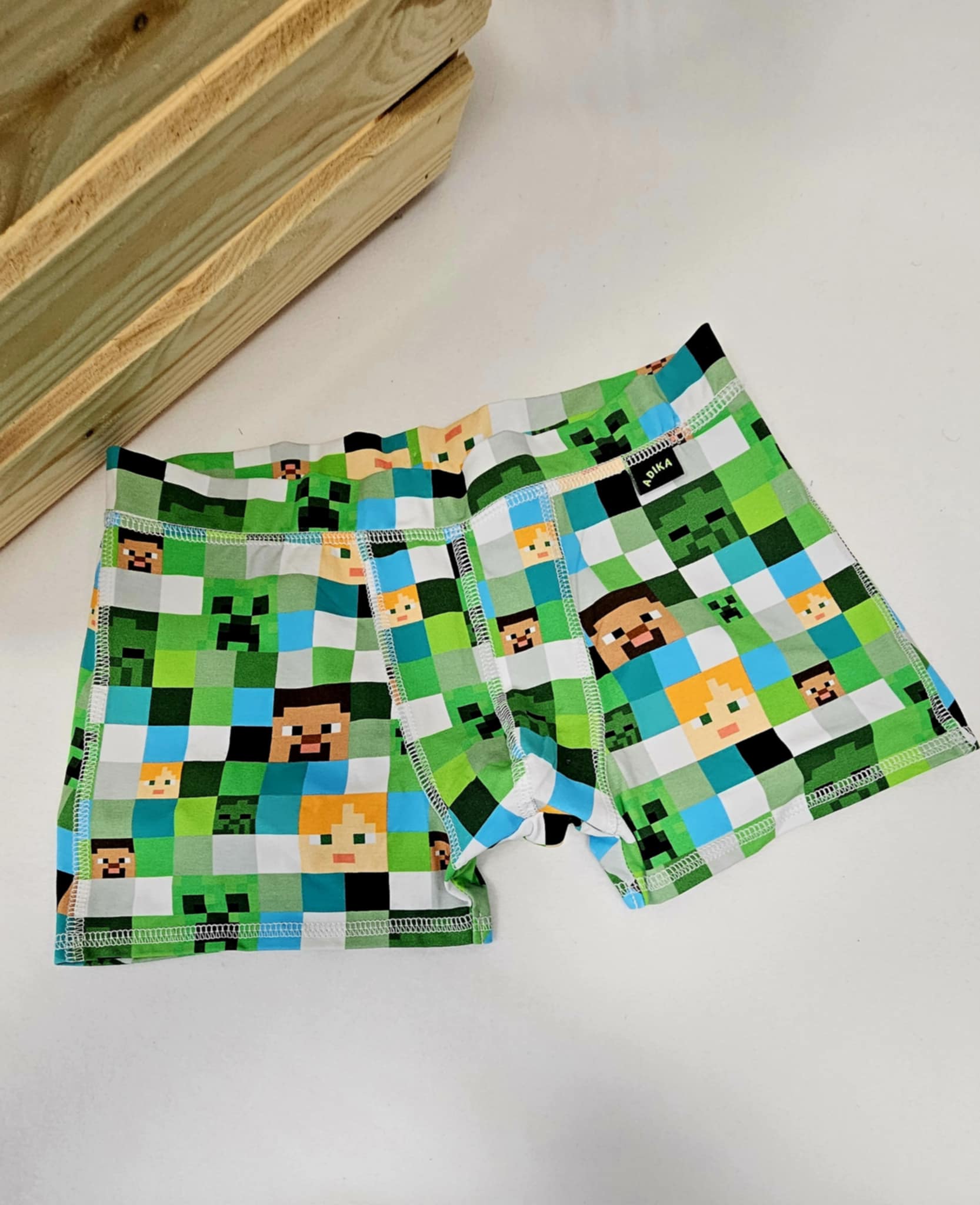 Boxerky chlapecké - Zelené kostky