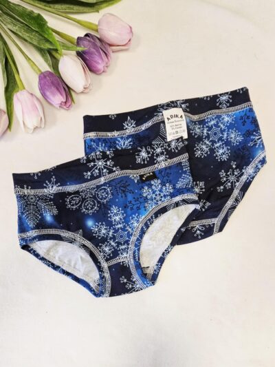 Kalhotky dívčí - klasik, Zimní vločky