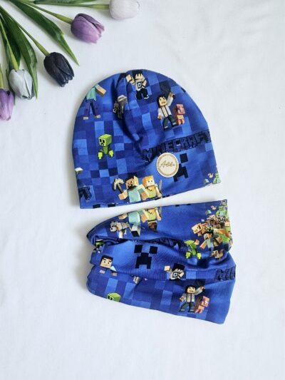 Nákrčník - Kostičkový svět, světle modrý