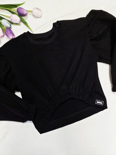 Dívčí mikina - Croptop černá