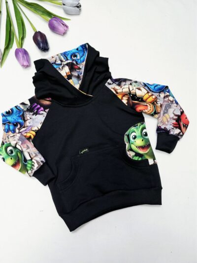 Mikina s kapucí - dinosauři