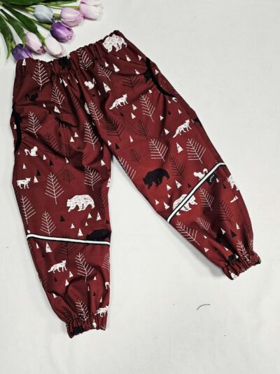 ŠUP-ŠUP softshellové kalhoty - vínové