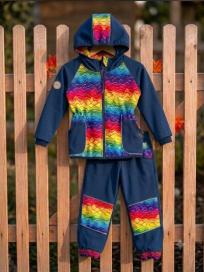 Bunda - podzimní softshellová s fleecem - Navy