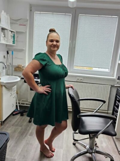Dámské šaty - kolekce Soft touch, barva Lahvově zelená